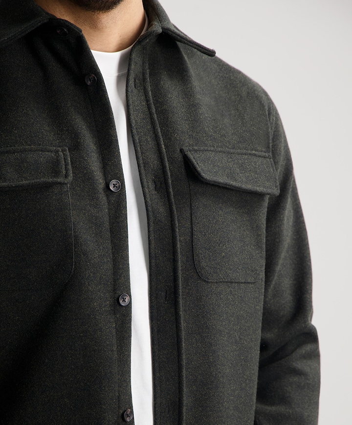 Heren overshirt bruin