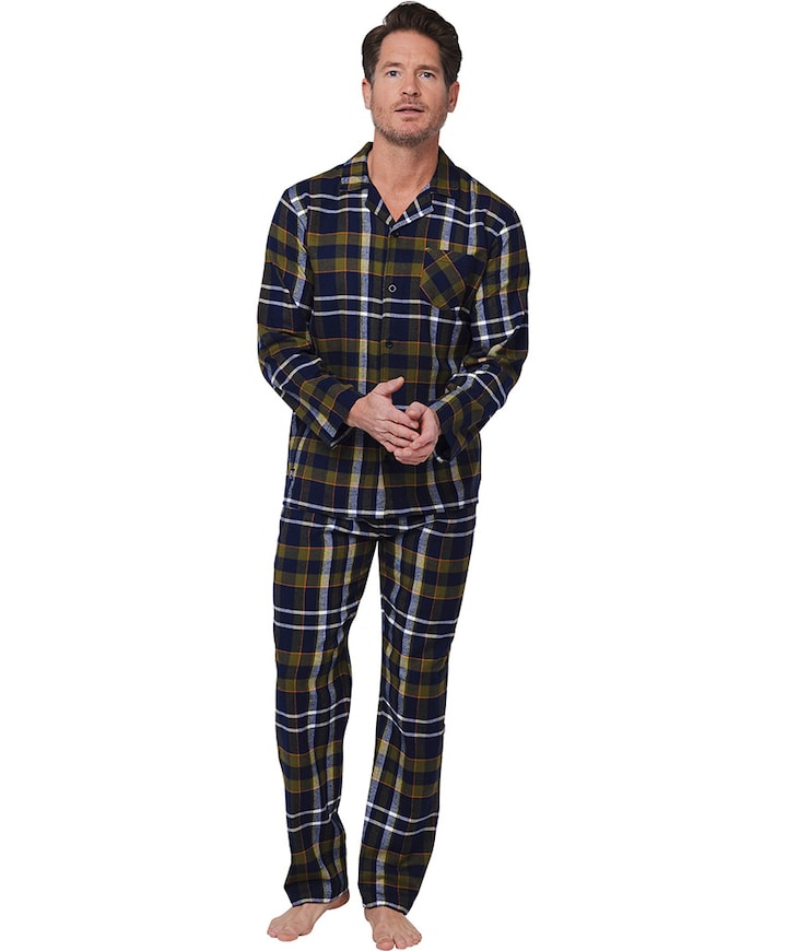 Heren pyjamaset blauw