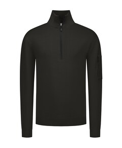 Heren trui met rits bruin