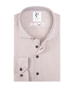 Overhemd extra lange mouw beige