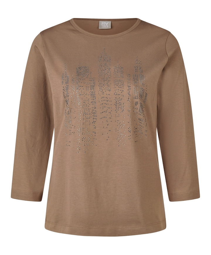 Dames longsleeve bruin
