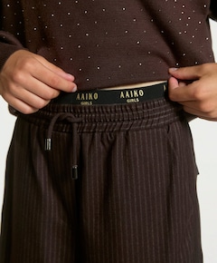 ESILA PINSTRIPE VIS 350 G meisjes pantalon bruin