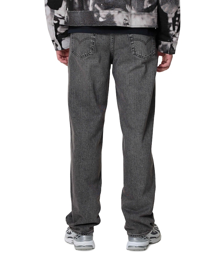 568 Loose straight heren jeans zwart