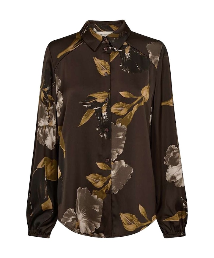 Dames blouse bruin