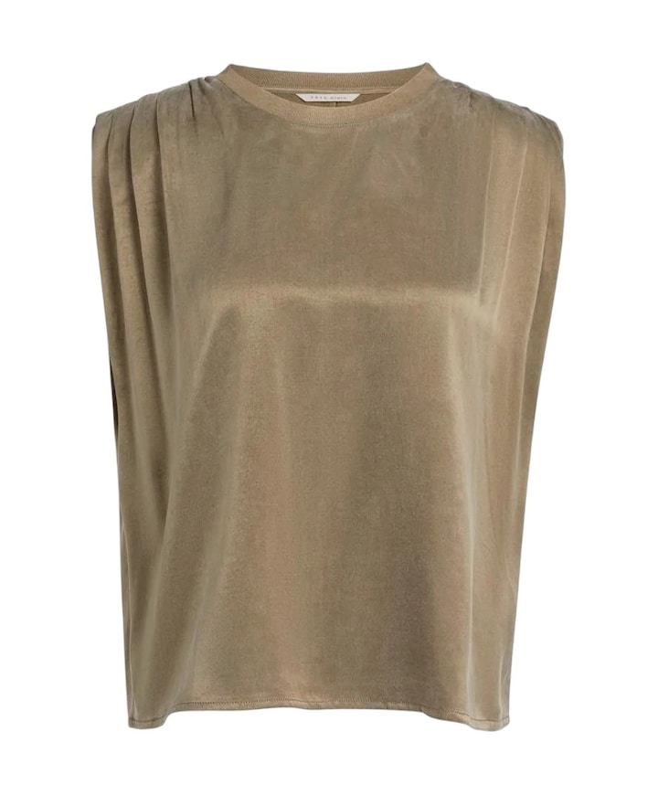 Dames top bruin