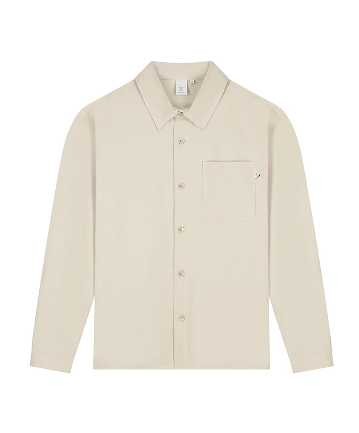 Heren overshirt beige