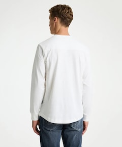 Heren longsleeve ecru