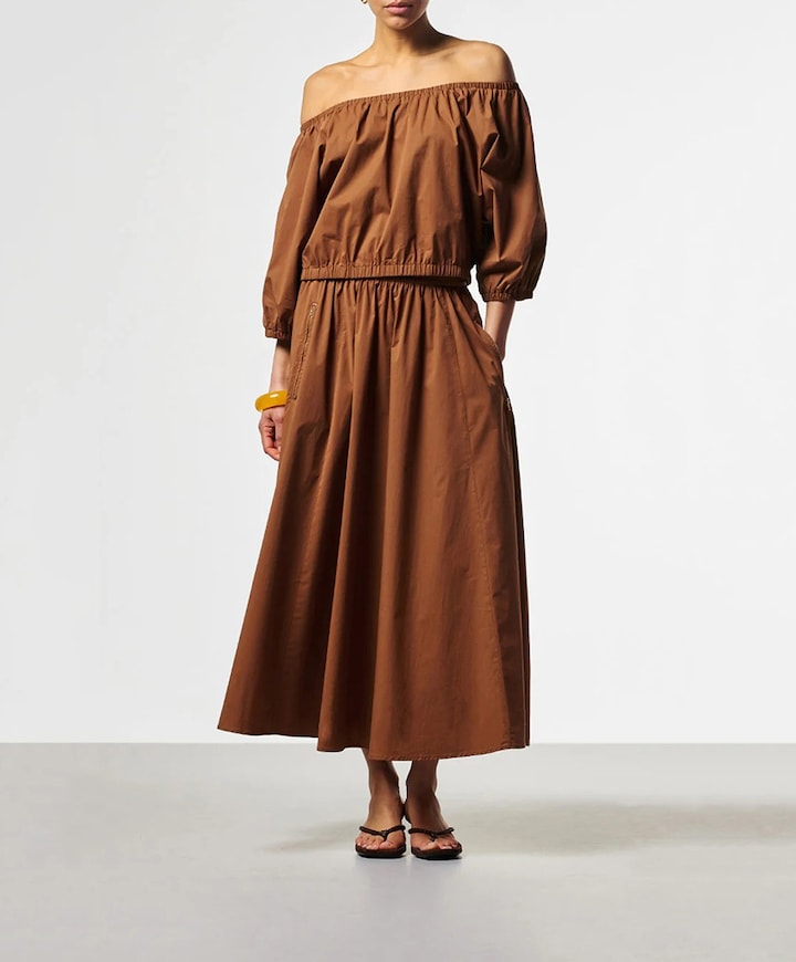 Dames blouse bruin