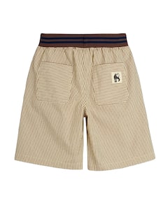 Poplin woven jongens korte broek bruin