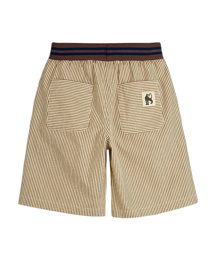 Poplin woven jongens korte broek bruin
