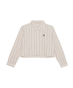 Meisjes blouse lange mouw beige