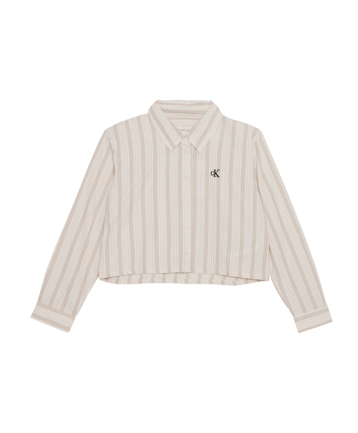 Meisjes blouse lange mouw beige