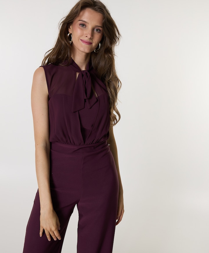 Misq P-6022 Tuta jumpsuit bordeaux