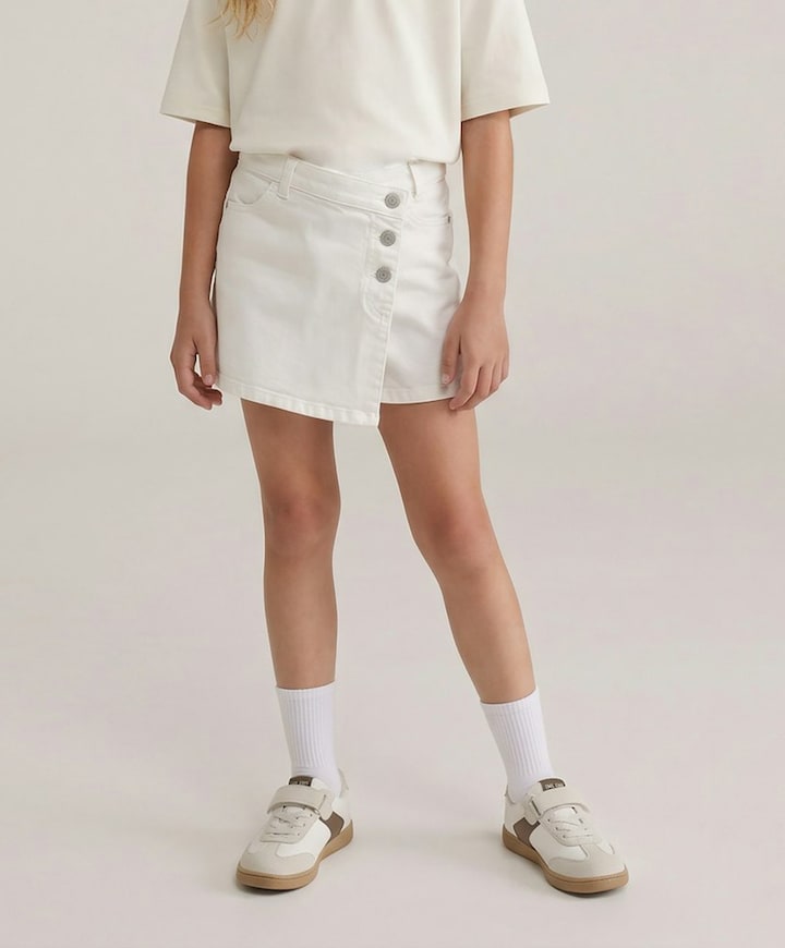 Meisjes broekrok ecru