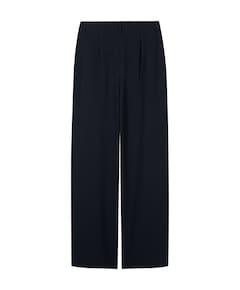 Wideleg mit Bundfalten dames broek blauw