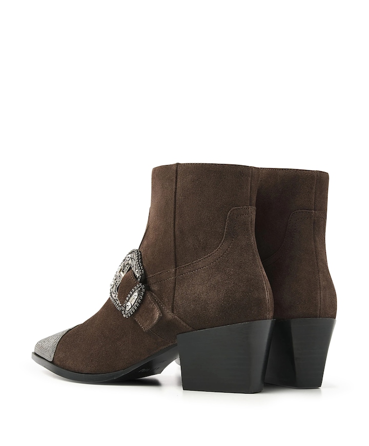 Kate Jemma dames enkellaarzen bruin