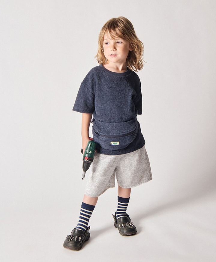 Short bermuda ample uniseks korte broek grijs