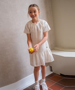 Meisjes jurk ecru