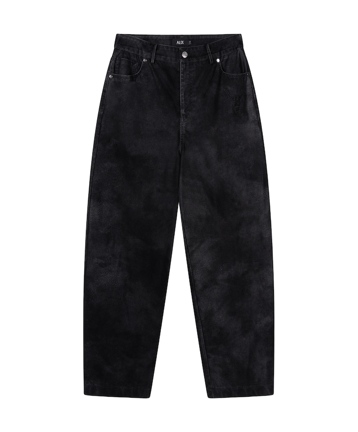 FAUX SUEDE dames broek zwart