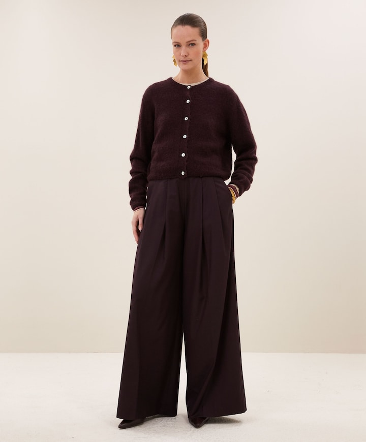 Dames vest bordeaux