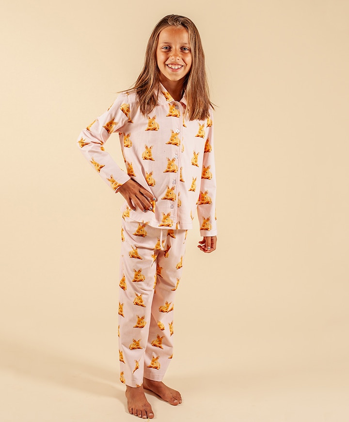 Meisjes pyjamaset roze