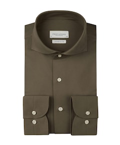 Heren overhemd lange mouw bruin