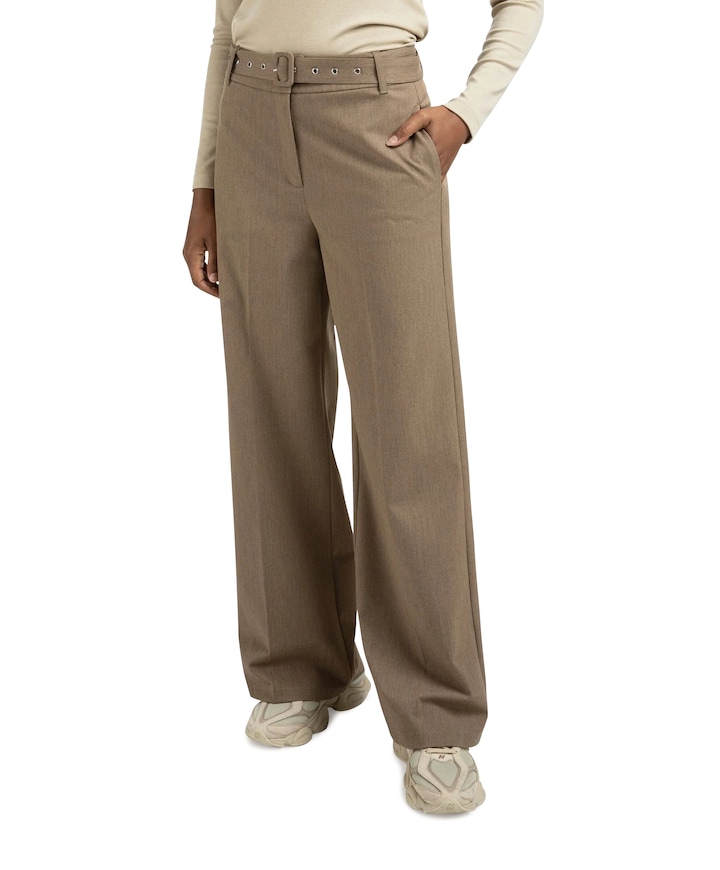 Woven wide leg with broek groen