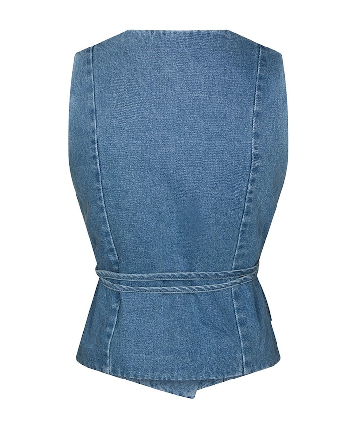 Dames gilet blauw