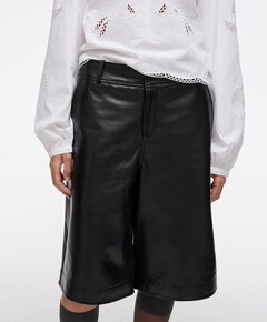 ROUCELIA RW LEATHER COLOTTES bermuda zwart