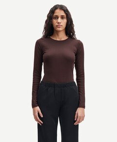 Dames longsleeve bruin