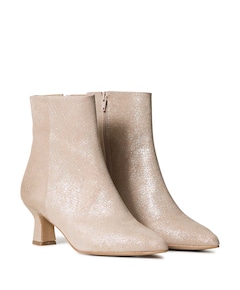 dames enkellaarzen beige