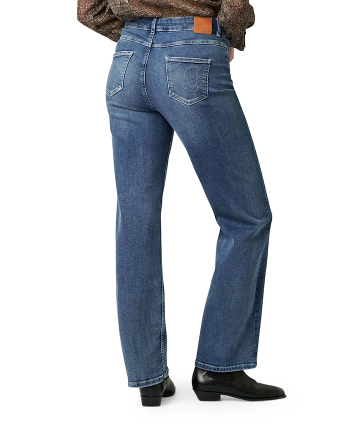 Liv Wide dames jeans blauw