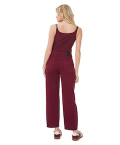 Barrel denim dames jeans bordeaux
