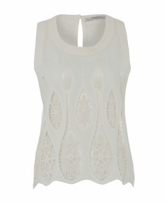 Dames top ecru