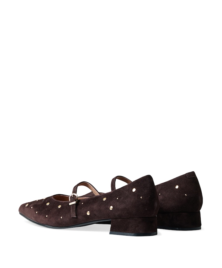 Annette dames ballerina's bruin