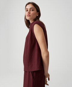 Dames top bordeaux