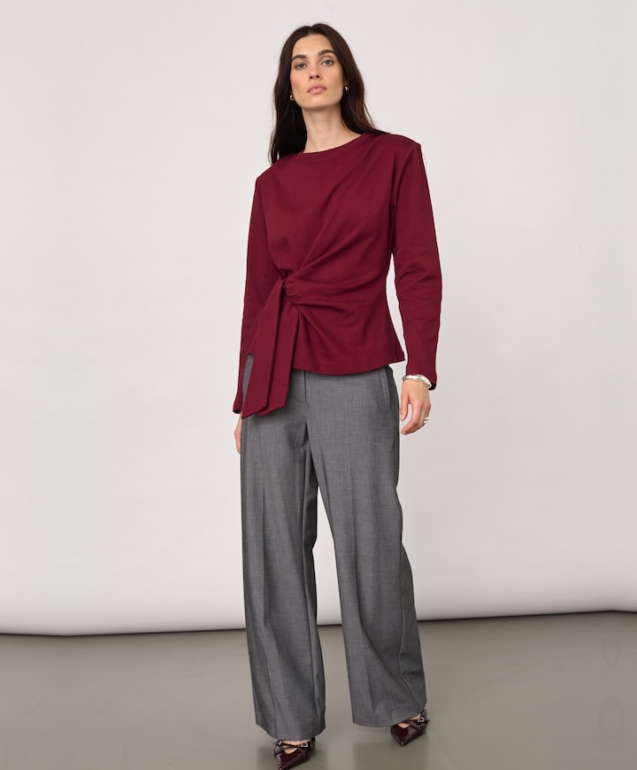 Dames longsleeve bordeaux