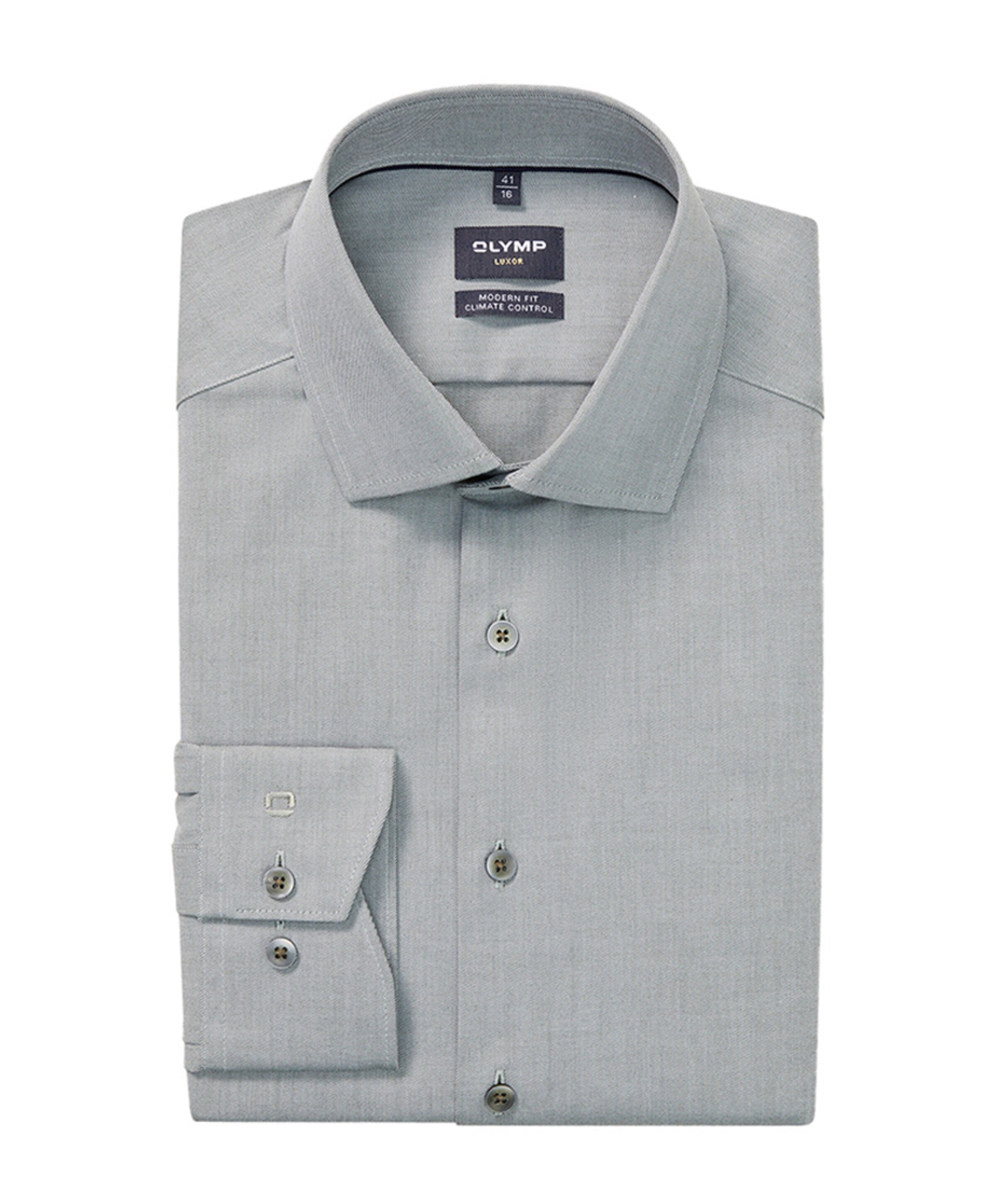 Heren overhemd extra lange mouw groen