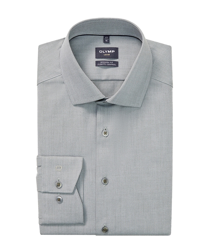 Heren overhemd extra lange mouw groen