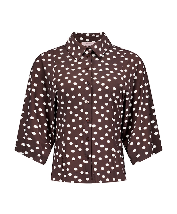Dames blouse bruin