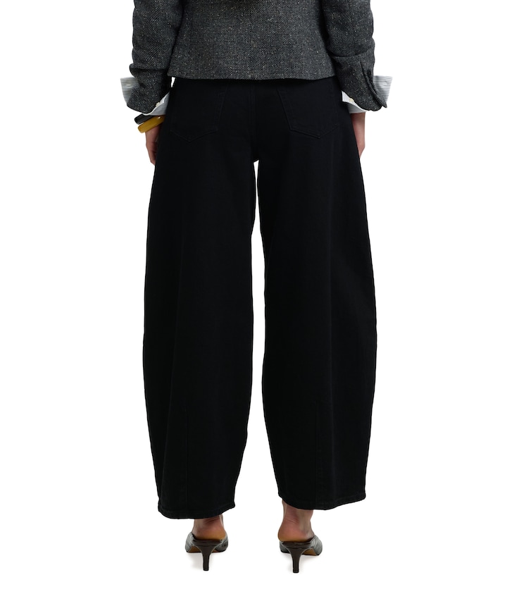 SLWBARREL LOOSE NANET HW dames jeans zwart