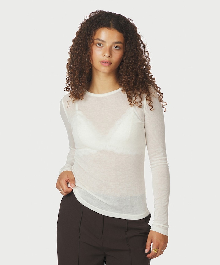 Dames longsleeve wit