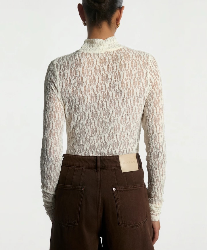 Dames top ecru
