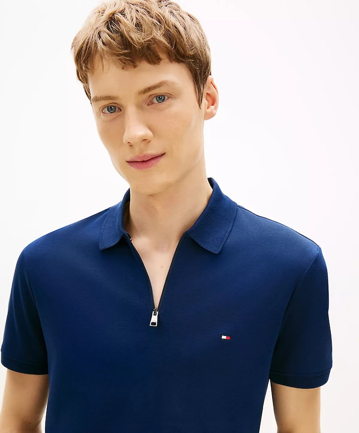 Heren polo blauw