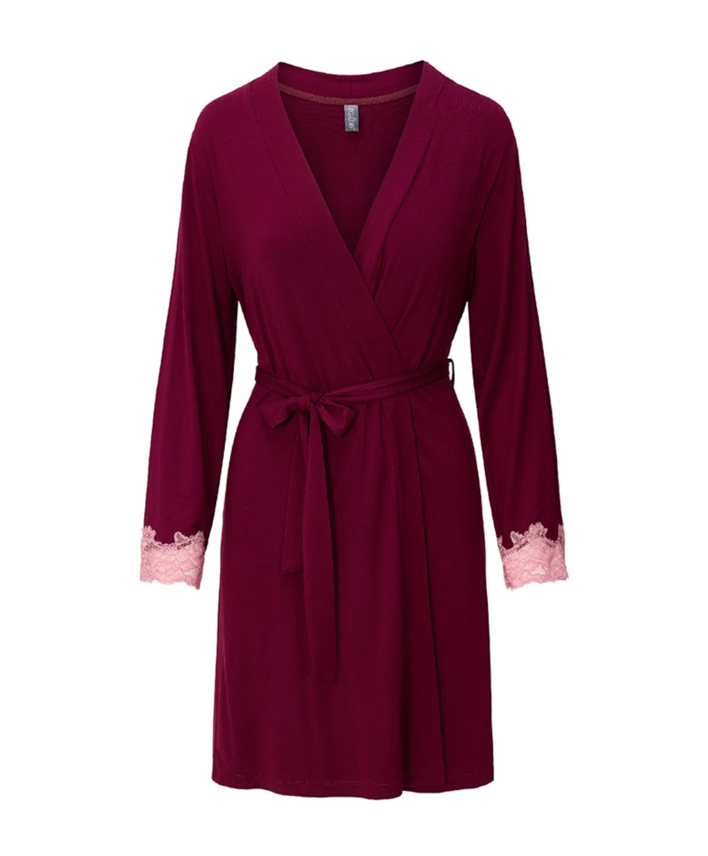 Dames ochtendjas bordeaux