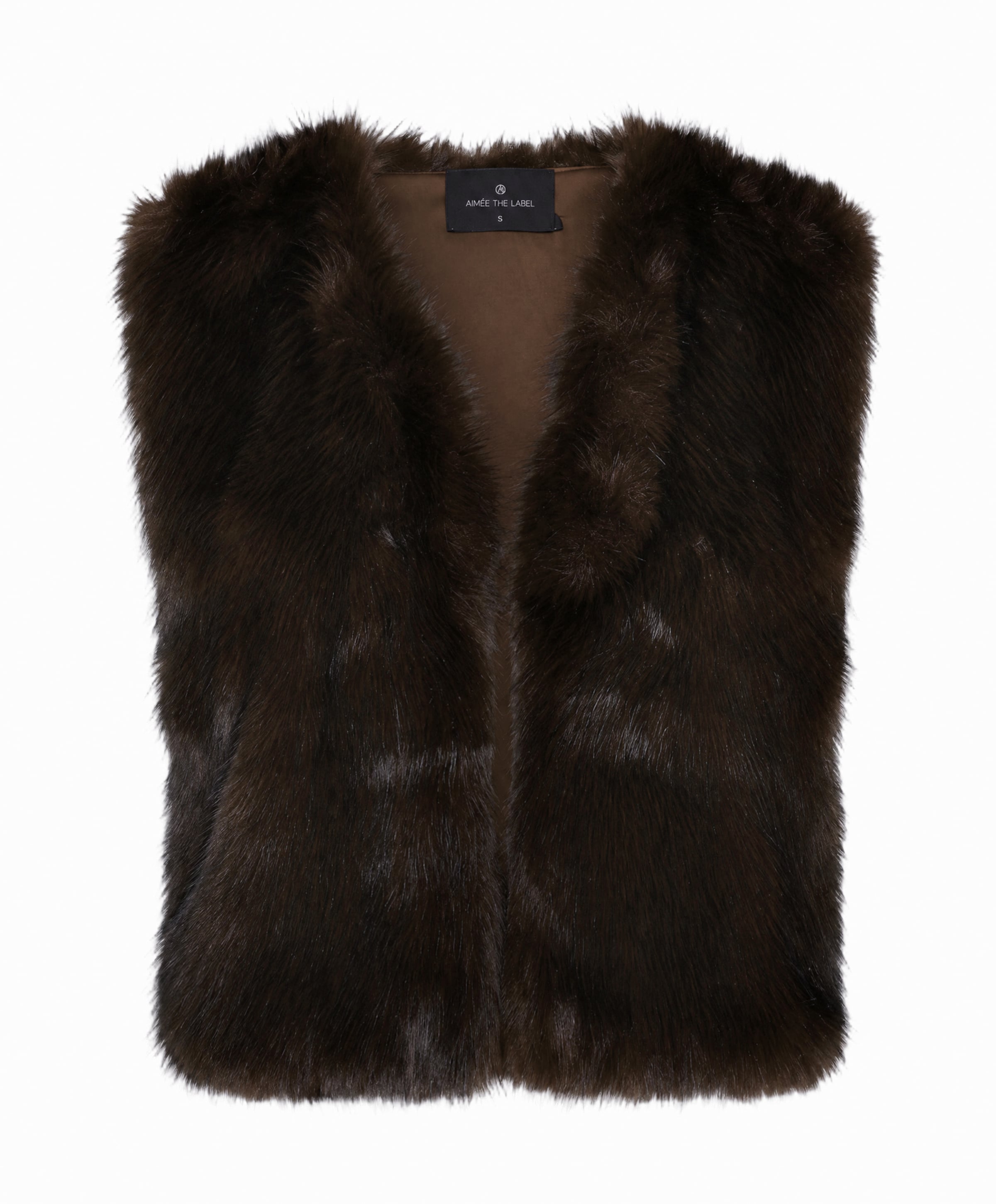 Dames gilet bruin