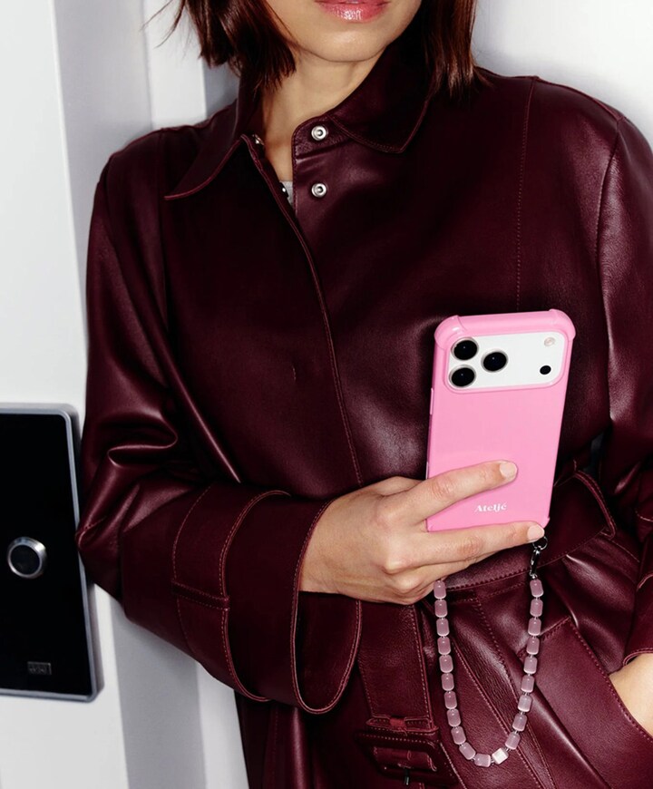 Telefoonkoord roze