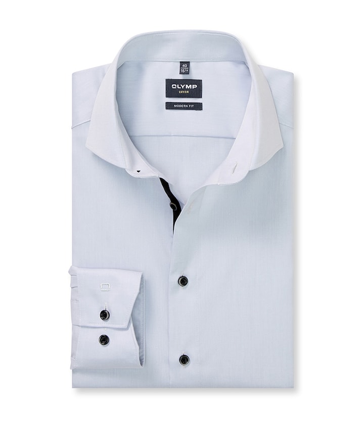 Heren overhemd lange mouw grijs