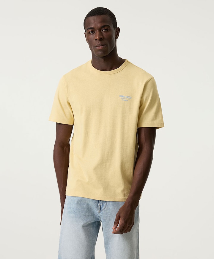 Heren T-shirt geel