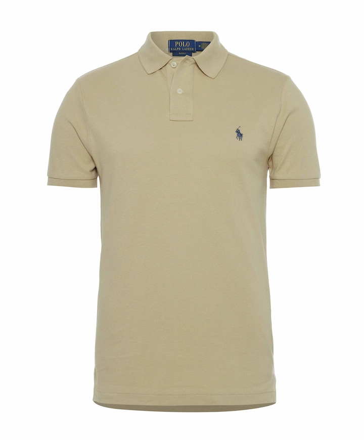 Heren polo beige